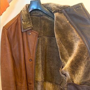 Gimo’s Men’s Leather Shearling XL Jacket
